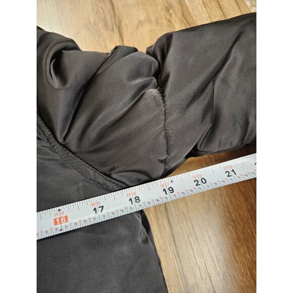 Topshop Black Bomber Puffer Jacket Women's Size 2 Cropped - Picture 7 of 12